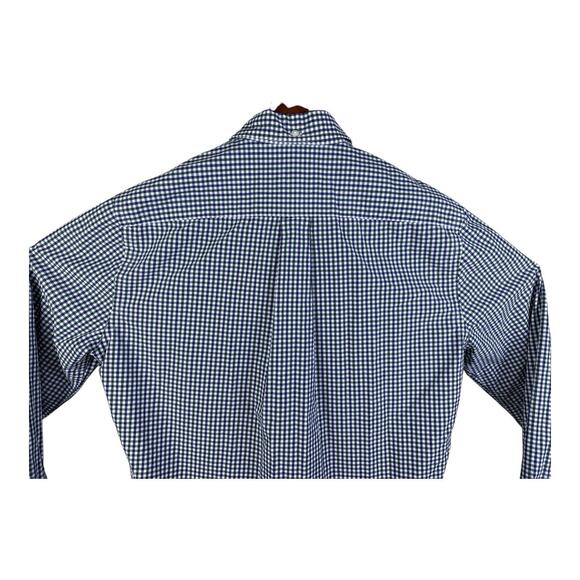 Brooks Brothers Dress Shirt Mens Medium 1818 Polo Blue Green Plaid - Picture 7 of 14